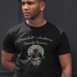 Mitchelland/Anderson Family Reunion Tshirt-Black-Men
