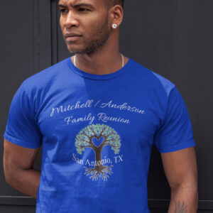 Mitchelland/Anderson Family Reunion Tshirt-Blue-Men