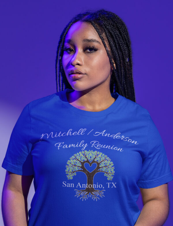 Mitchell/Anderson Family Reunion T-shirt Blue Women