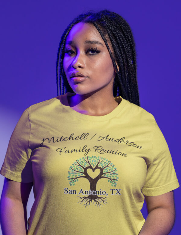 Mitchell/Anderson Family Reunion T-shirt Yellow Women